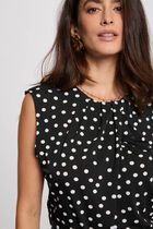 Sleeveless cropped t-shirt black women