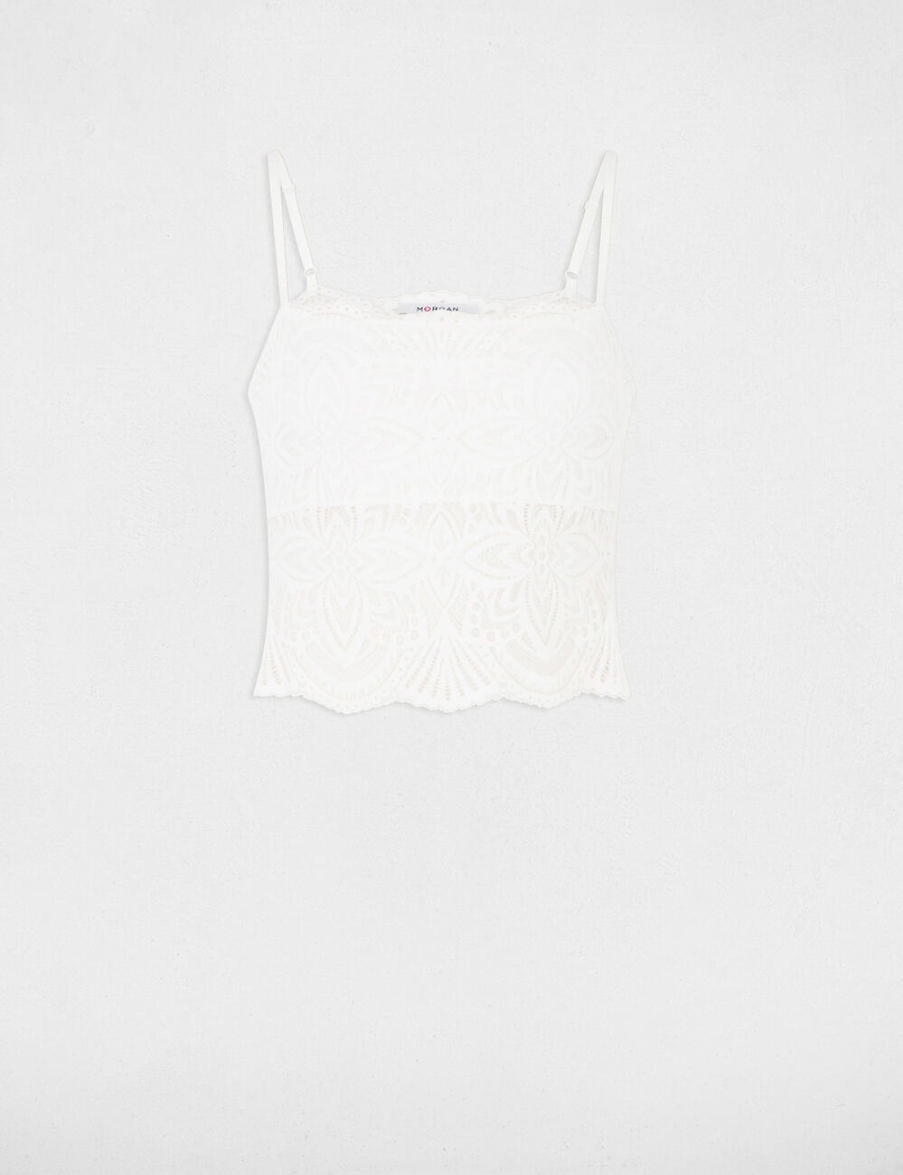 Vest top with thin straps ivory women