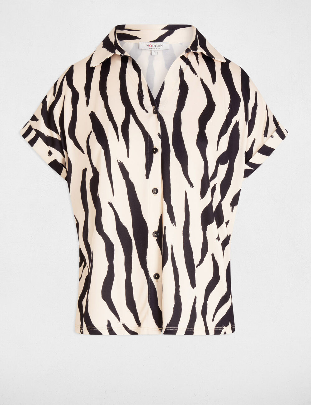 Blouse manches courtes blanc femme