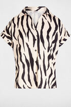Blouse manches courtes blanc femme