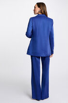 Blazer suédine bleu electrique femme