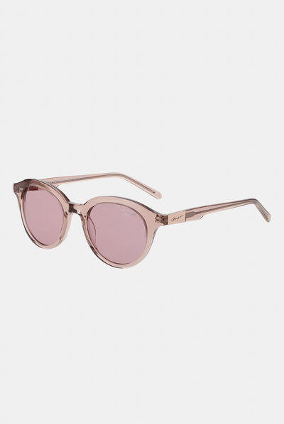Round sunglasses pink ladies'