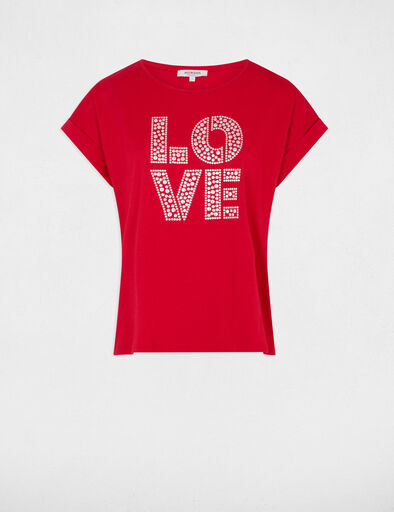 T-shirt with message red women
