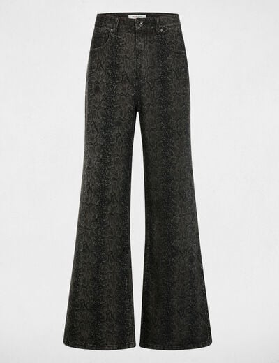 High-waisted wide-leg jeans multicolor women