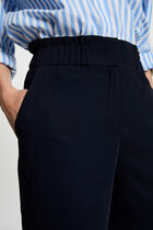 Wide leg trousers navy blue women
