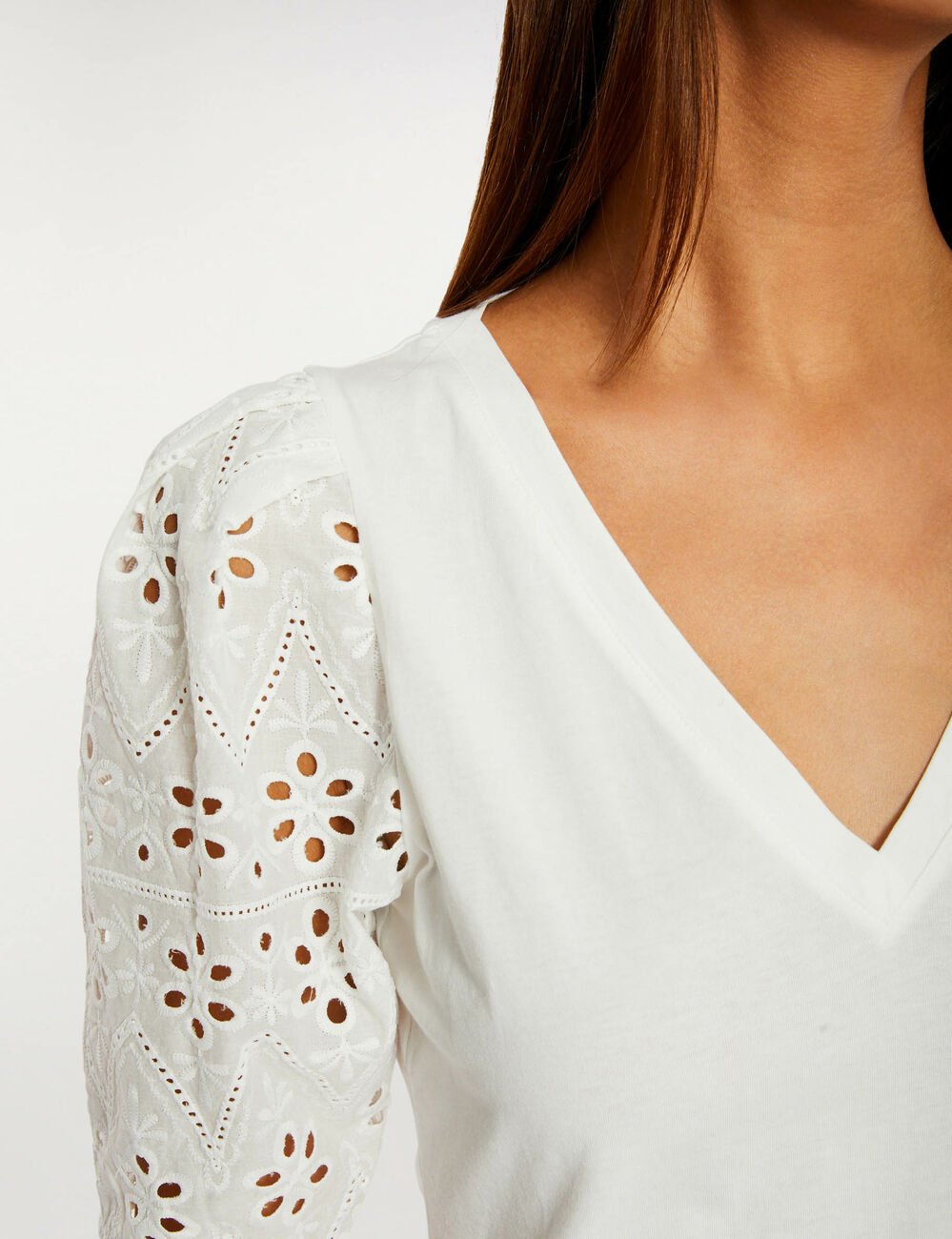 Short-sleeved t-shirt ecru women