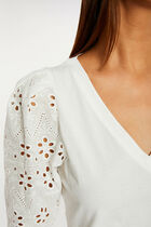Short-sleeved t-shirt ecru women