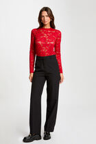 Straight trousers with darts black women