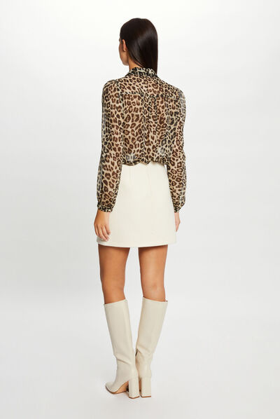 Long-sleeved printed shirt multico ladies'