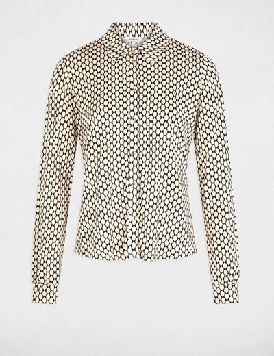 Straight shirt with notch collar black women