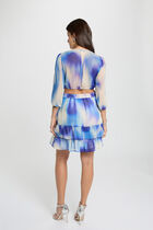 Robe courte ajust&eacute;e multicolore femme