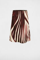 Satin short skirt multicolor women
