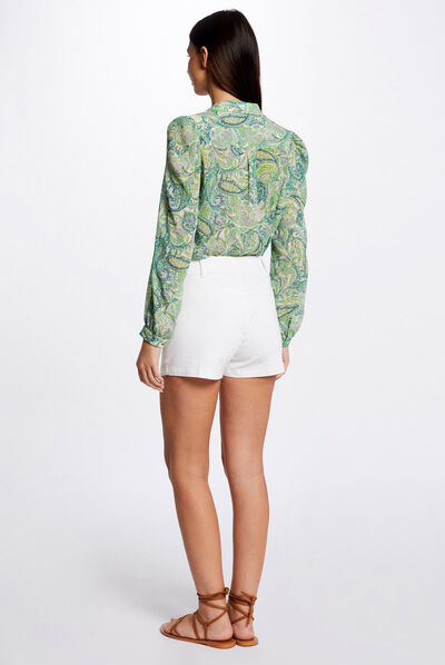 Long-sleeved printed shirt multico ladies'