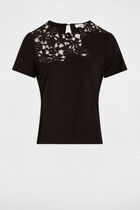 T-shirt manches courtes noir femme