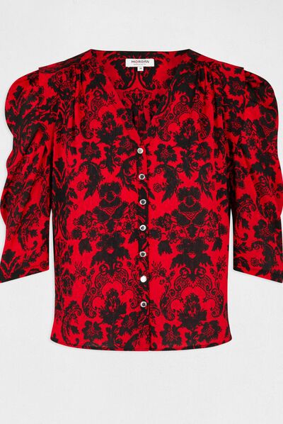 3/4-length sleeved shirt paisley print multico ladies'