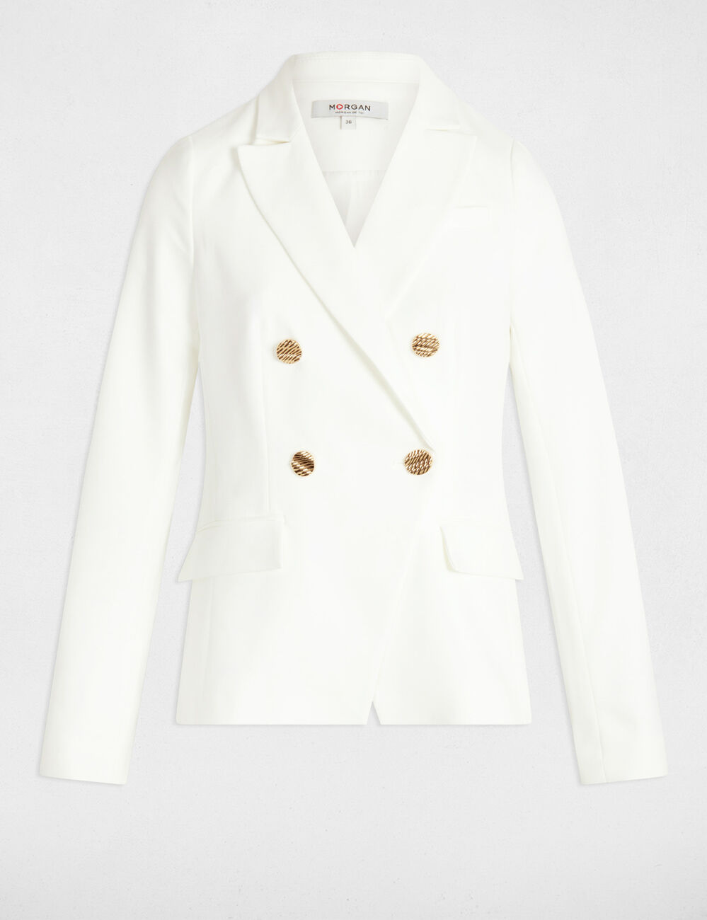 Blazer double boutonnage blanc femme