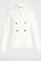 Blazer double boutonnage blanc femme
