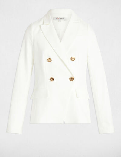 Double breasted blazer white women