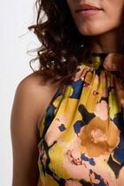 Fluid top with high neck multicolor women