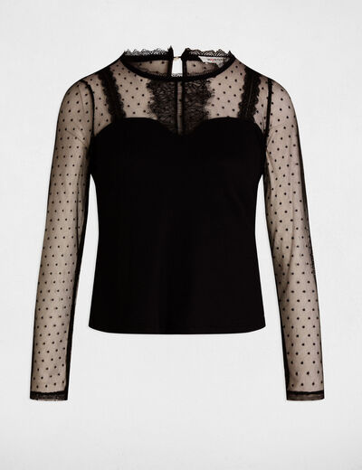 Long sleeve T-shirt black women