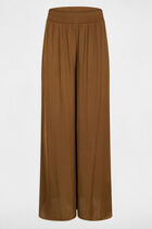 Flowy wide-leg trousers camel women