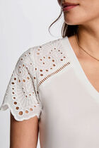 Short-sleeved t-shirt white women