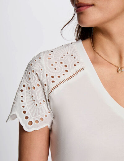 Short-sleeved t-shirt white women
