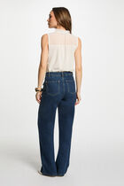 Sleeveless vest top ecru women
