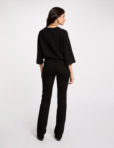 Bootcut jeans with flap pockets black women