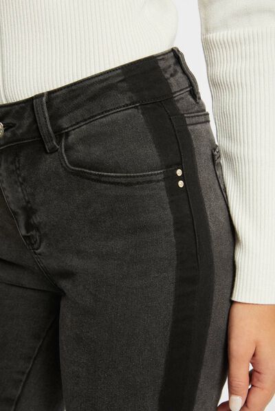 Skinny jeans with side strips mid-grey ladies'
