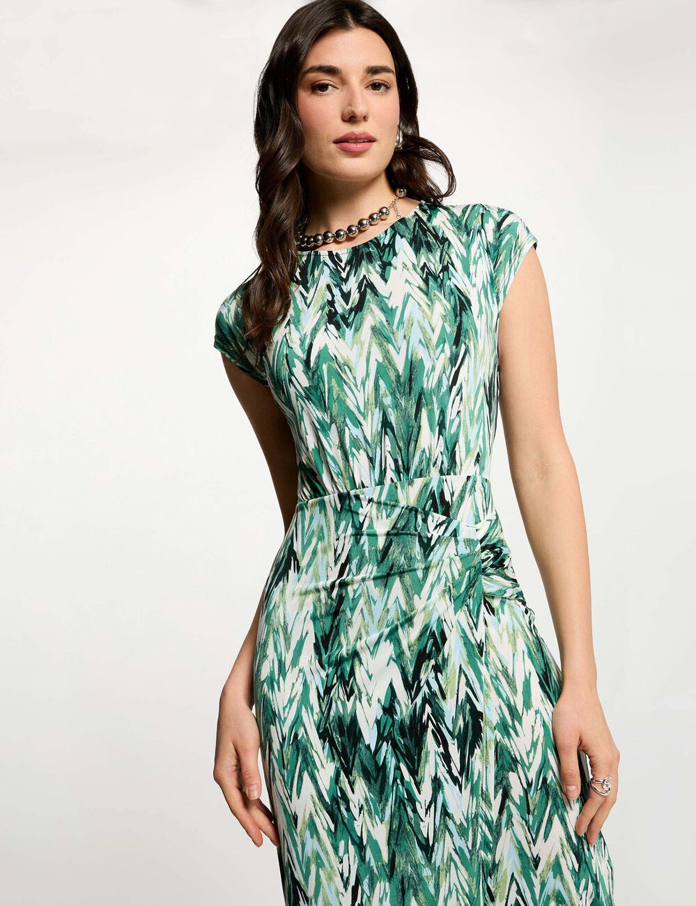 Straight printed dress multicolor women