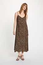 Straight dress with V-neck multicolor women