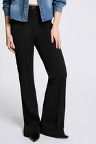 High-waist bootcut trousers black women
