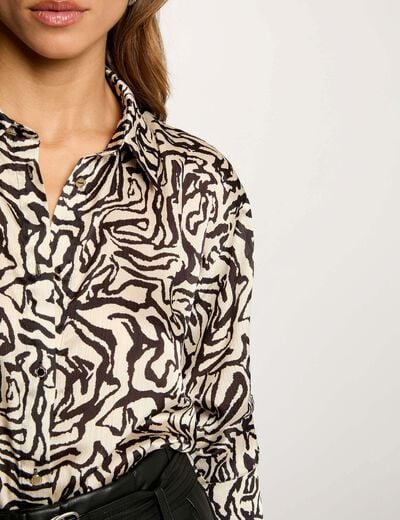chemise imprimee manches longues multicolore femme multicolor women