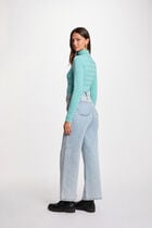 Fitted high neck sweater green women