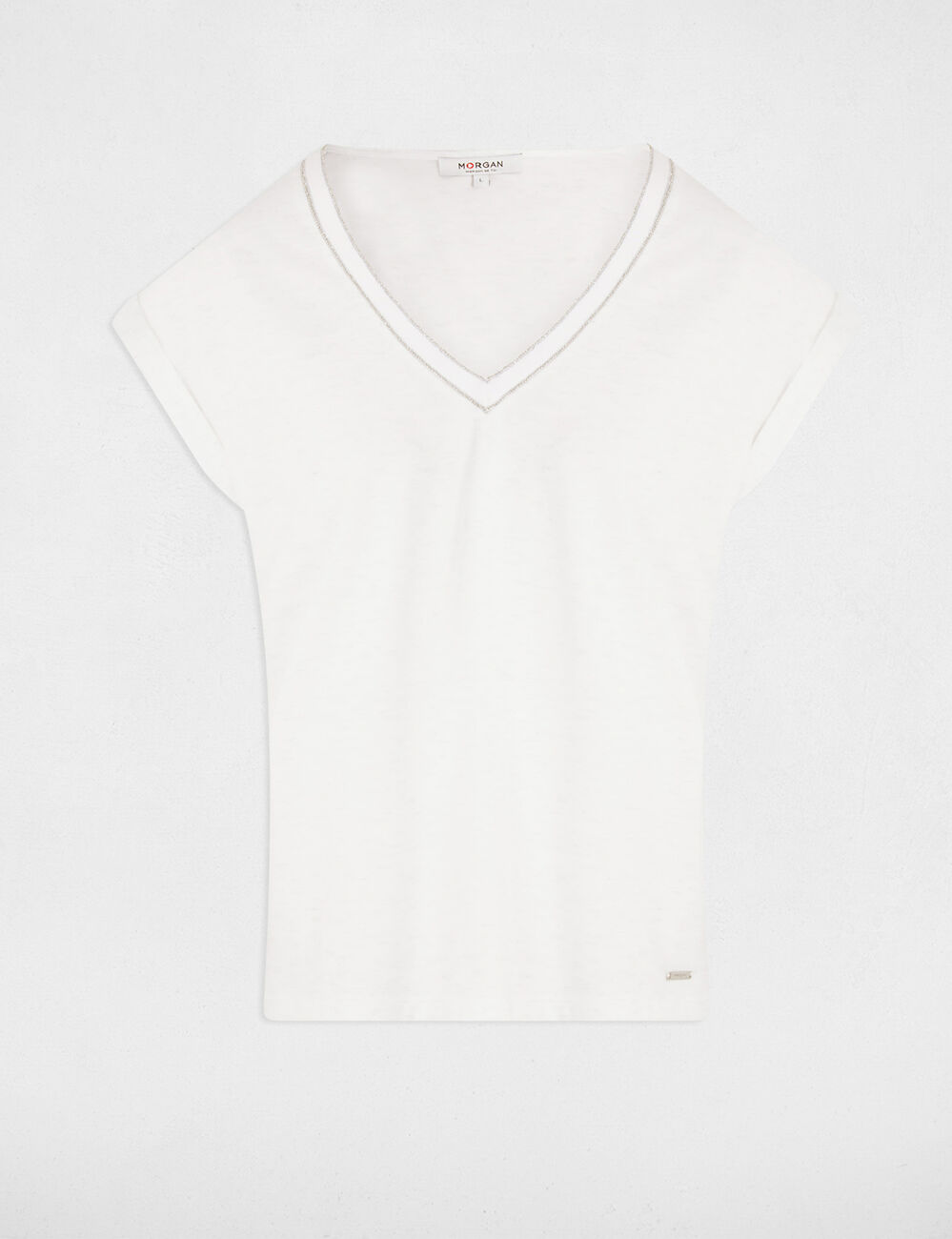 Short-sleeved t-shirt ivory women