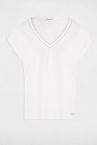 Short-sleeved t-shirt ivory women