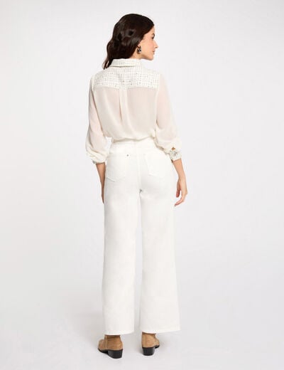 Long-sleeved shirt ivory women