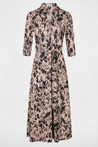 Printed straight midi dress multicolor women