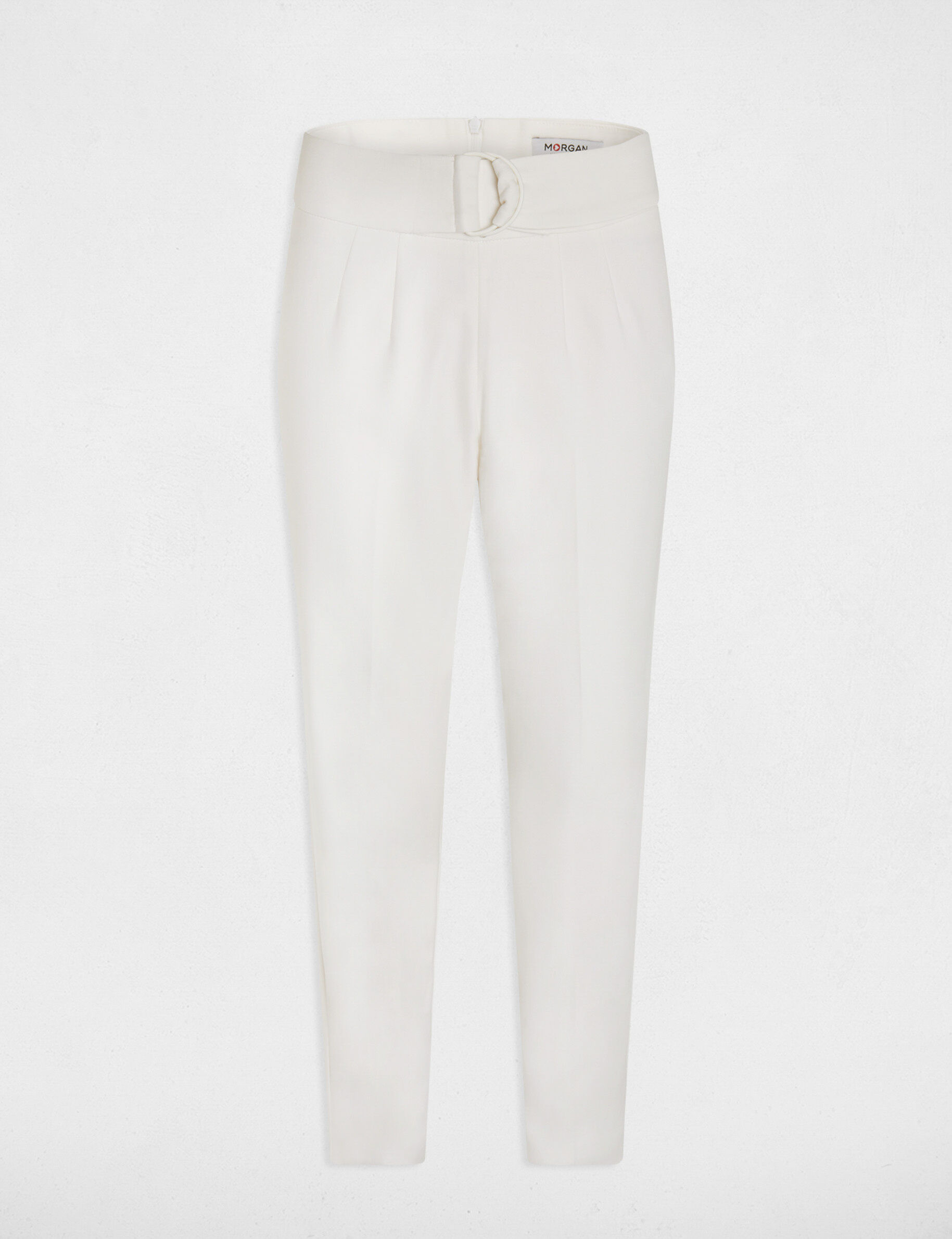 White fitted trousers ladies outlet