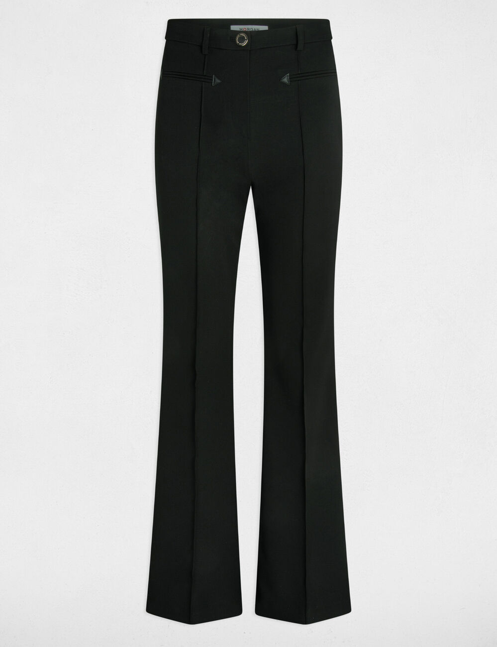 High-waist bootcut trousers black women