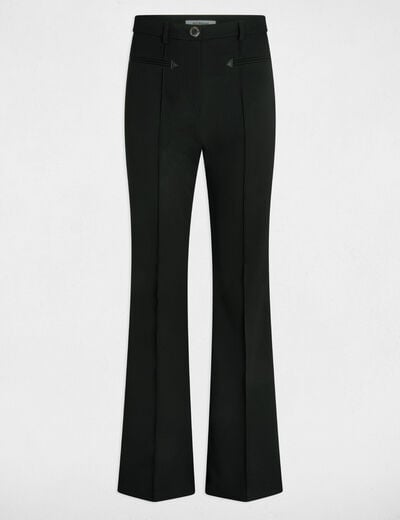 High-waist bootcut trousers black women