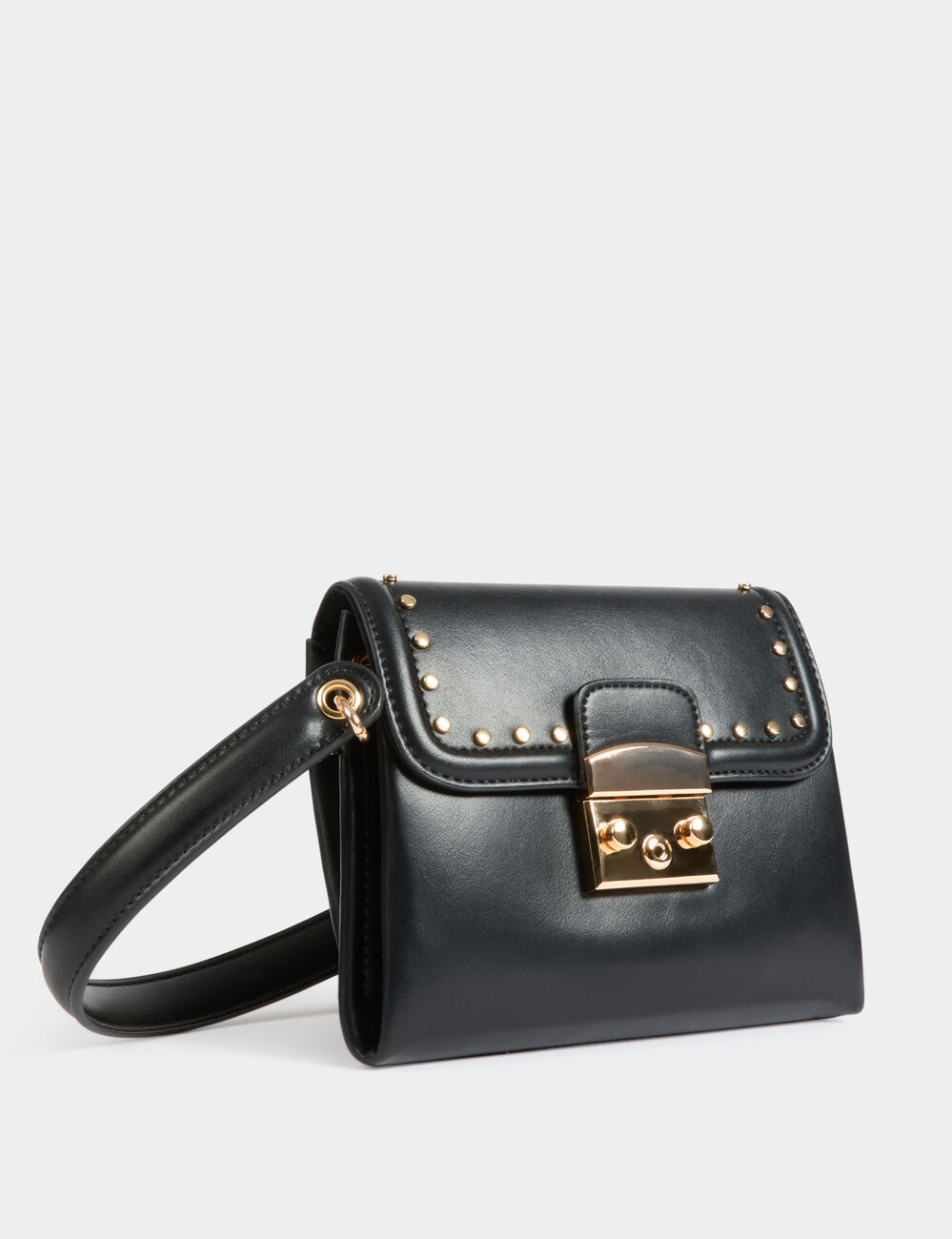 Crossbody bag with studs black women