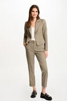 Checked waisted blazer multicolored women