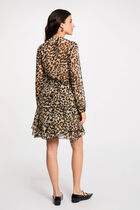 Printed fitted mini dress multicolor women