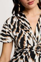 Fitted v-neck t-shirt multicolor women
