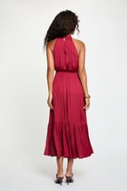 Maxi loose A-line dress bordeaux women