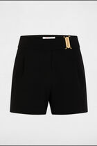 Short large velours noir femme
