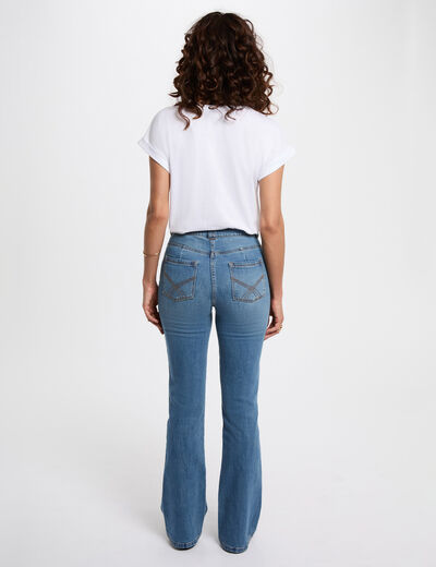 Cropped t-shirt with slogan white women
