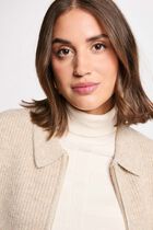 Sleeveless cardigan cream women